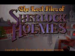 The Lost Files of Sherlock Holmes Title Screen